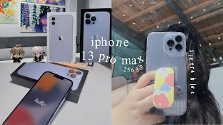 iphone 13 pro max - sierra blue 🍎 unboxing | giving away my old phone (not a contest)