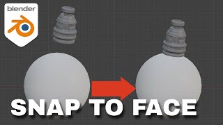 Snap object to FACE - Blender Quicktip 003