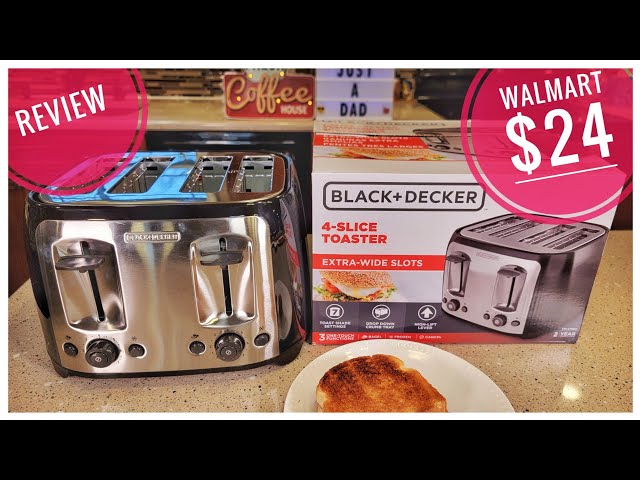 BLACK+DECKER 4-Slice Stainless Steel Extra-Wide Slot Toaster with