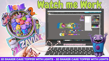 Watch me Work on a 3D Shaker Cake Topper with lights