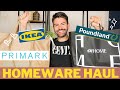 HUGE BARGAIN HOMEWARE HAUL! IKEA, H&M, PRIMARK, POUNDLAND, THE WORKS! MR CARRINGTON 2021