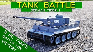 Tank Battle Time!  German Tiger 1 RC Tank vs American