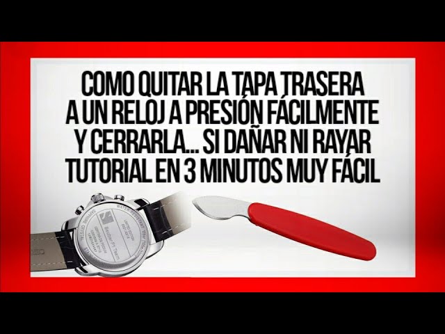 Venta > como quitarle la tapa a un reloj de mano > en stock