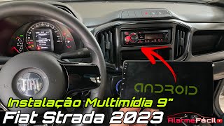 Instalação Multimídia 9” Fiat Strada 2023 ✅