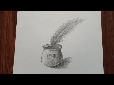 How to draw Ink Pot || Easy for Beginners - YouTube
