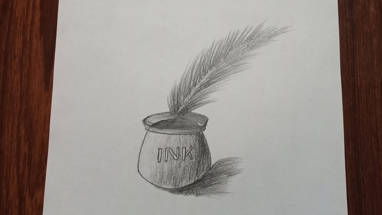 Premium Vector | Hand drawn sketch icon ink pot