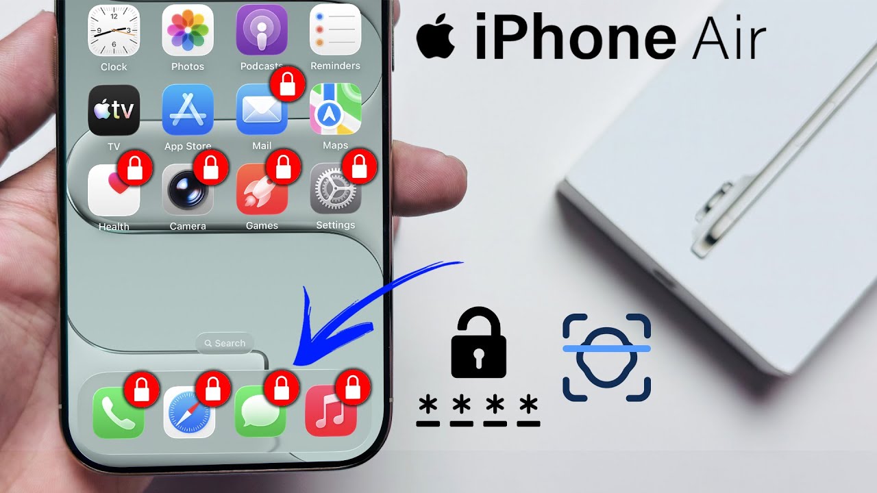 How To Lock ANY App With Face ID / Passcode On iPhone Air - YouTube