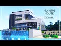 【Minecraft】Modern house tutorial 現代的なオシャレモダンハウス【マイクラ建築】Building how to