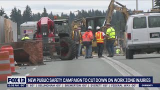 New public safety campaign to cut down on work zone injuries | FOX 13 Seattle
