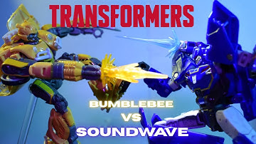 Transformers Bumblebee Vs Soundwave | Transformers studio series stop motion battle animation