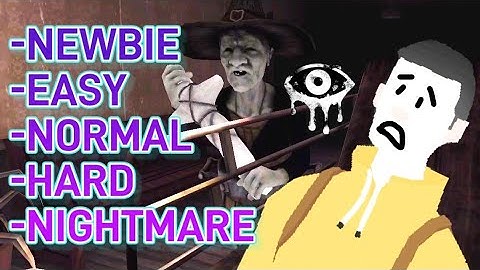 Ursula The Witch, Hospital Map - ALL Difficulty Levels - Newbie To Nightmare - Eyes The Horror Game