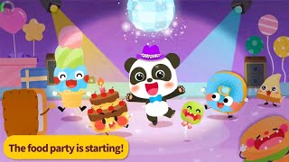Baby panda's food party dress up :- Decorate the candy for the party | Learn how to enjoy food | E3 screenshot 4