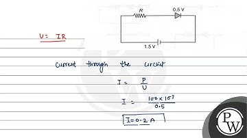 The diode used in the circuit shown in the figure has a constant voltage drop of \( 0.5 \mathrm{...