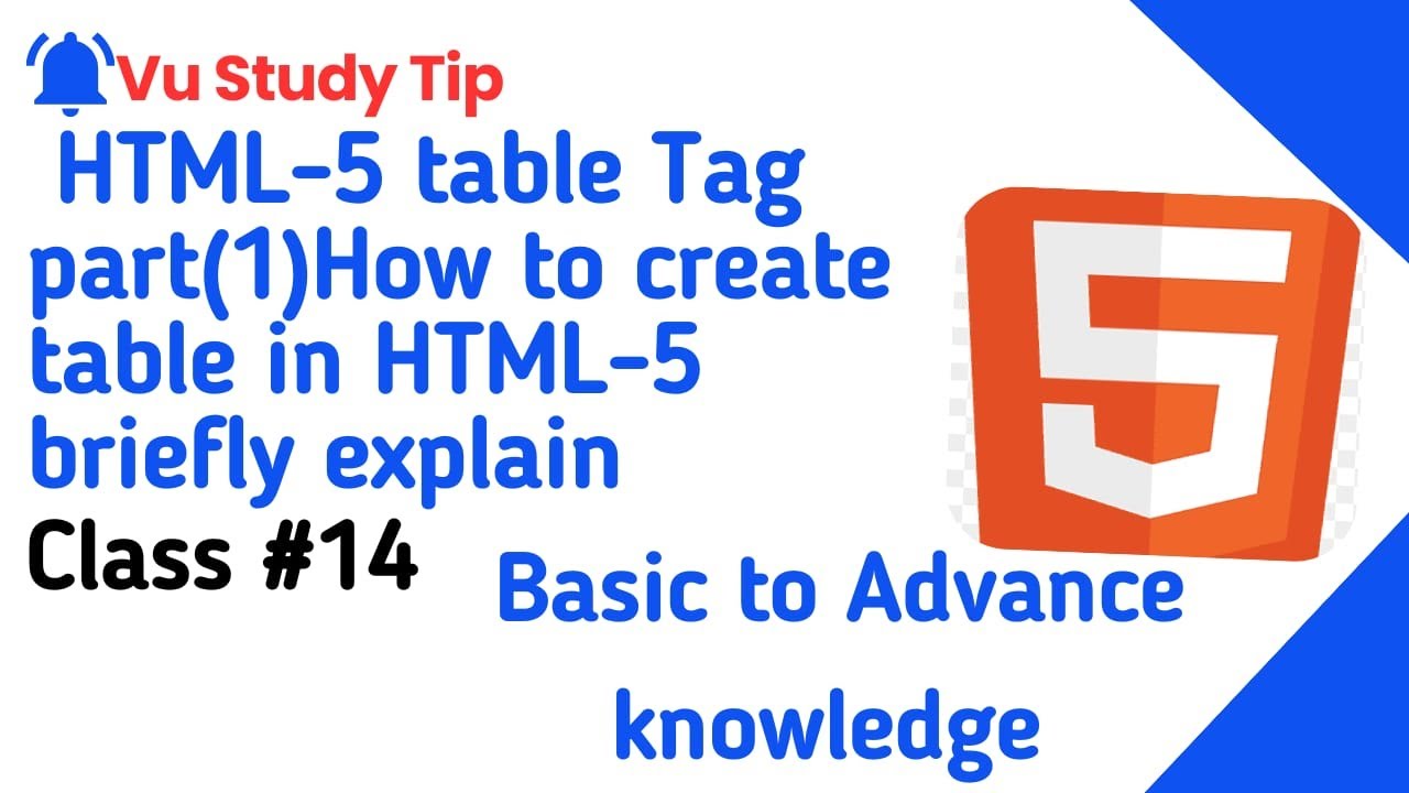 Beginner's Guide to HTML Tables: Properties and Techniques|class14 ...