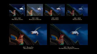 The Little Mermaid - Boat, fireworks and jig | 30 Years of Video Editions Comparison