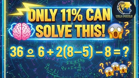 36 ÷ 6 + 2(8–5) – 8 = ? | 89% People Fail! | Live Challenge