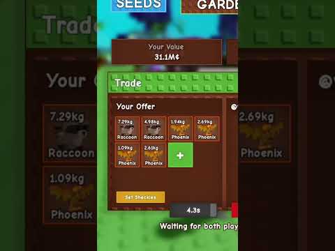 Trading My BOTH RACCOONS FOR KITSUNE Growagarden Gag Roblox 