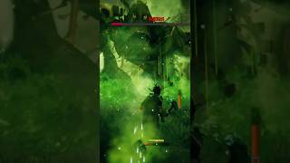 Destroying the poison Bonemass Boss #valheim #valheimgameplay #vikings