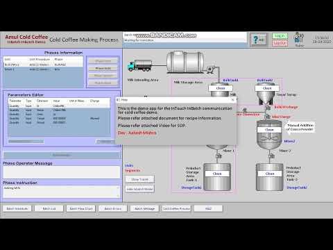 AVEVA Batch Management System (formerly known as Wonderware InBatch) Demo with InTouch Application