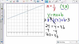 Writing Linear Equations   From a Graph #12 4,8 SI