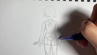 كيفية رسم: Anime School Girl Full Body (EASY TUTORIAL)