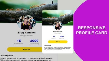 Responsive Profile Card | HTML & CSS