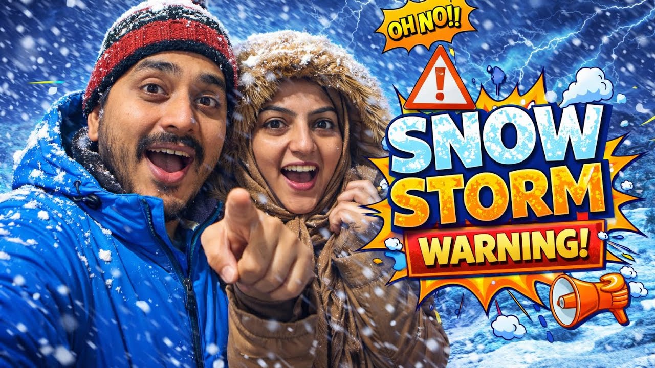 Snow storm ki warning | subha sy raat tak barf bari har jagah snow hi snow ❄️