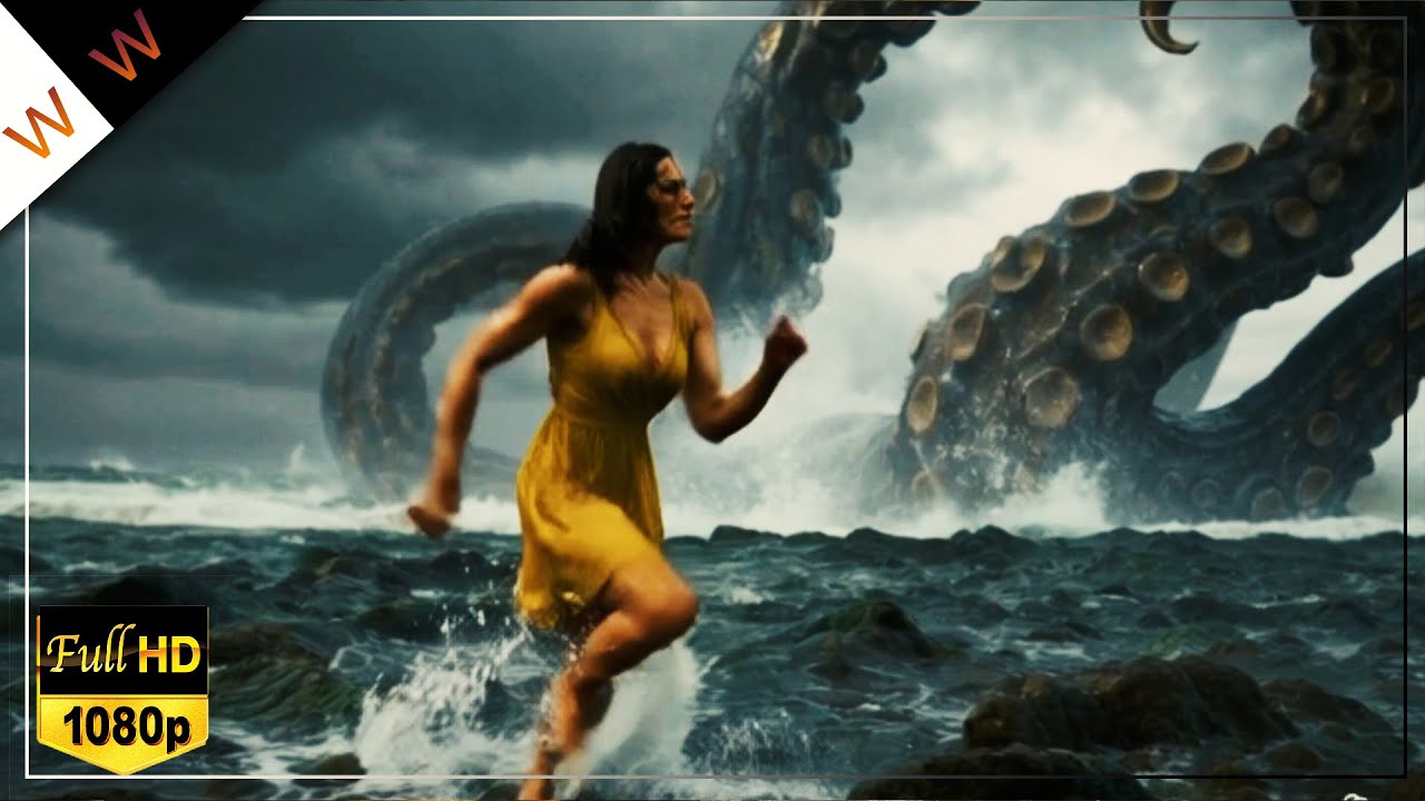 Beautiful Girl vs Giant Kraken | Monster Escape I Survival Story
