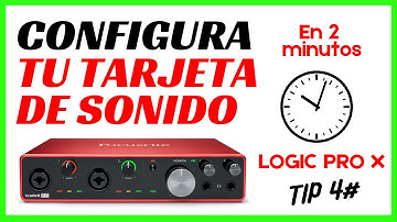 🔈 🔇 Tip4#  Como configurar la tarjeta de sonido para grabar Curso de iniciación a Logic Pro X