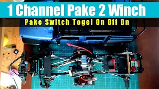 Diagram Wiring 1 Channel untuk 2 Winch pakai switch togel | 1 esc untuk 2 winch