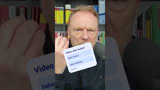 Umfrage Lieber Videos Oder Lieber Podcasts?