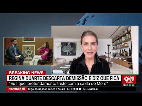 Regina Duarte dá chilique e abandona entrevista ao vivo na CNN Brasil; assista