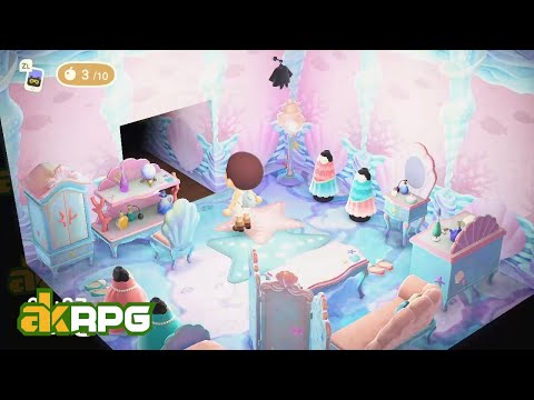 The Most Beautiful Wave Themed Mermaid Style Bedroom Design| Best Animal Crossing House Design Ideas 