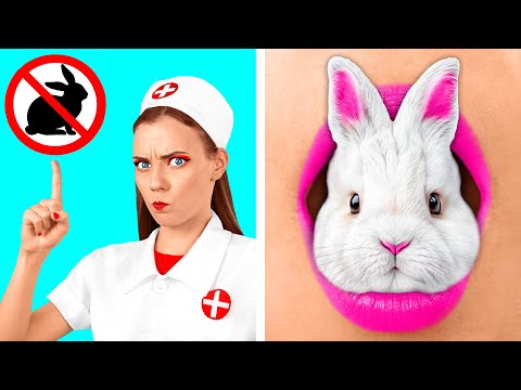طرق مضحكة لتسلل الحيوانات الأليفة إلى المستشفى | تحديات مضحكة Fun Teen