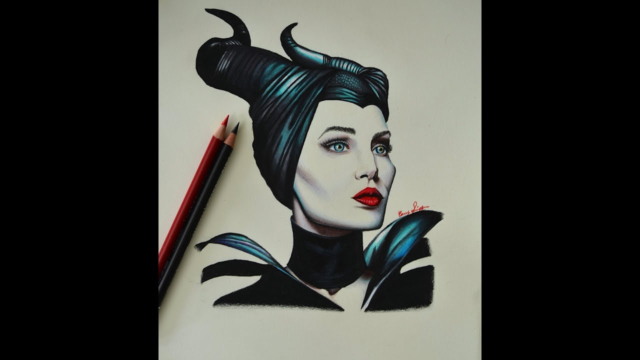  How To Draw Maleficent Decendants Sketch The Real Face for Adult