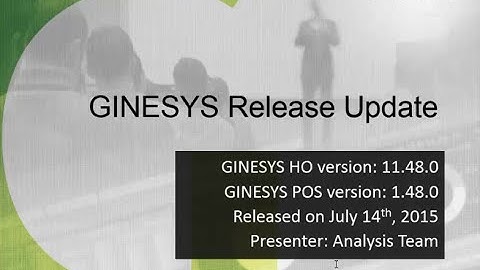 GINESYS v11 Release Update - 11.48.0 / 1.48.0