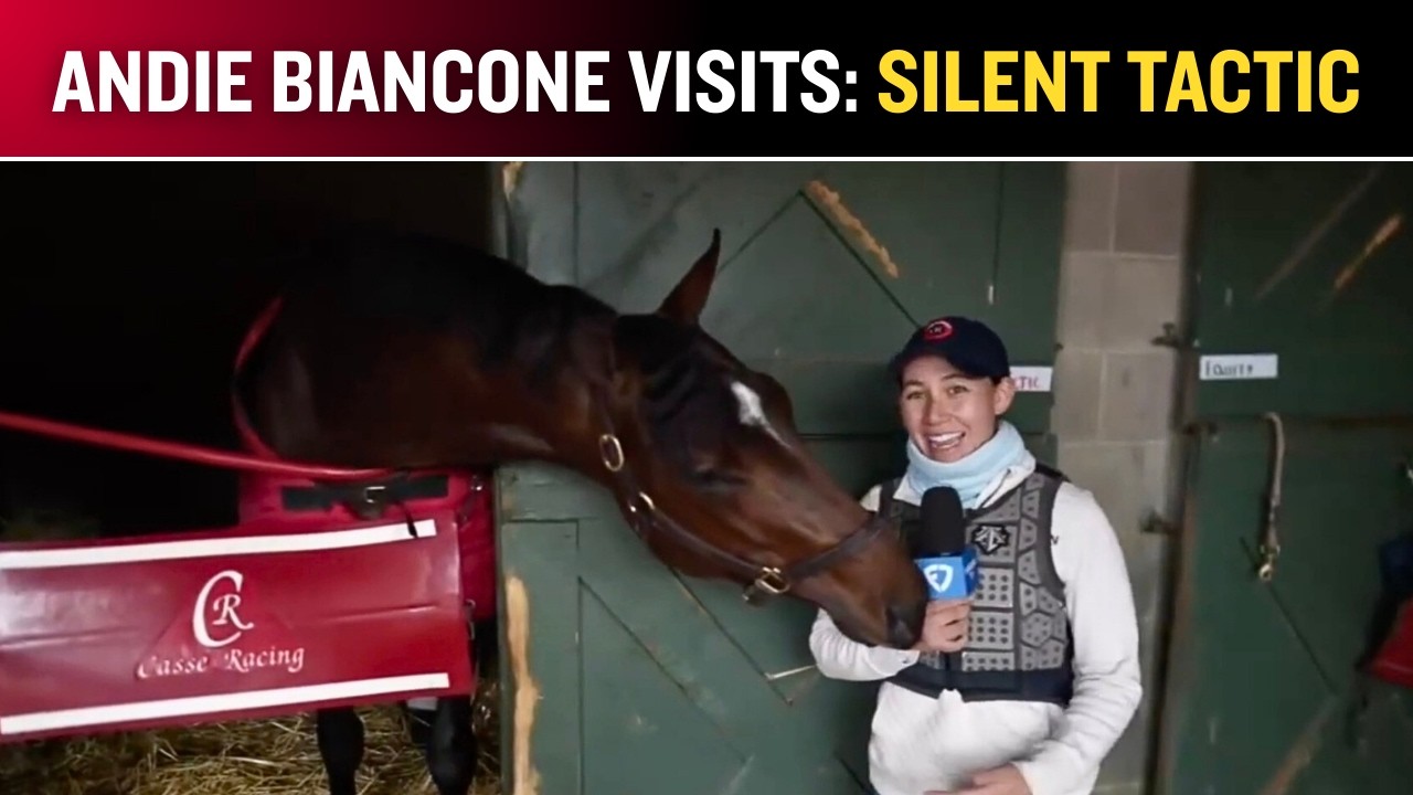 Andie Biancone Looks in on Kentucky Derby Hopeful SILENT TACTIC