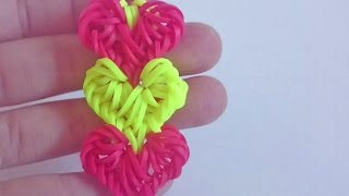 Браслет Переплетение сердец из резинок Rainbow Loom Крючком, Без станка, Радужки Rainbow World(Из этого видео урока вы узнаете, как сплести браслет ПЕРЕПЛЕТЕНИЕ СЕРДЕЦ из резиночек Rainbow Loom. Нам понадобит..., 2015-01-17T10:46:02.000Z)