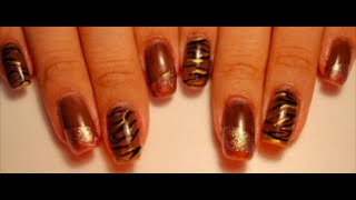 Easy Sheer Black Zebra Nails
