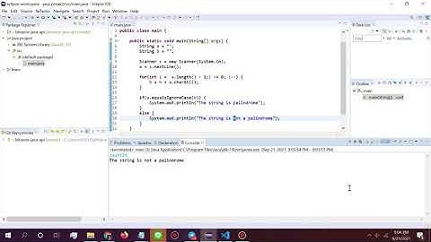 Palindrome Program in Java