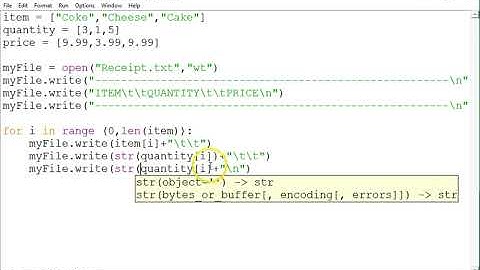 OCR Computer Science 9-1 Python Tutorial: Creating text files (shopping receipt) ADVANCED