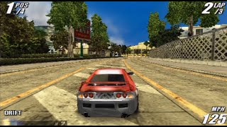 Burnout Legends PSP gameplay Muscle class Grand Prix (60fps)
