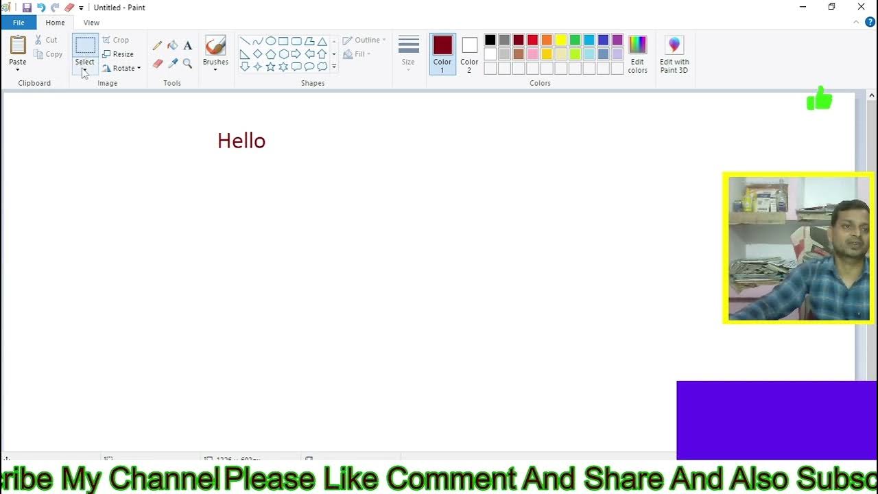 How to make 3d text in MS paint?shorts video YouTube