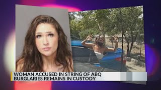 Woman accused in string of Albuquerque burglaries remains in custody
