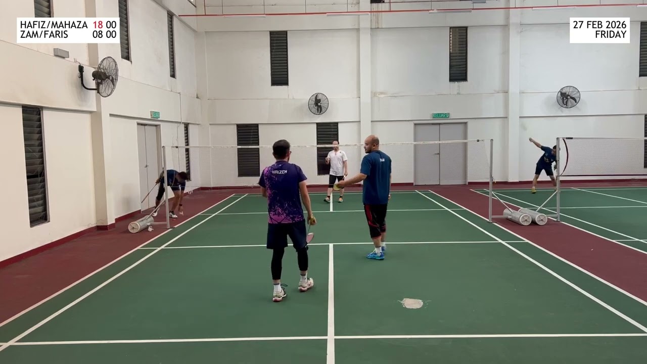Badminton Men Doubles Social Game Hafiz/Mahaza vs Zam/Faris