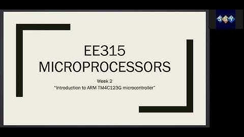 EE315 Microprocessors Week 02 (part I)