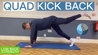 73. Quad Kick Back - Low Back Strength Exercise. Low Back Pain