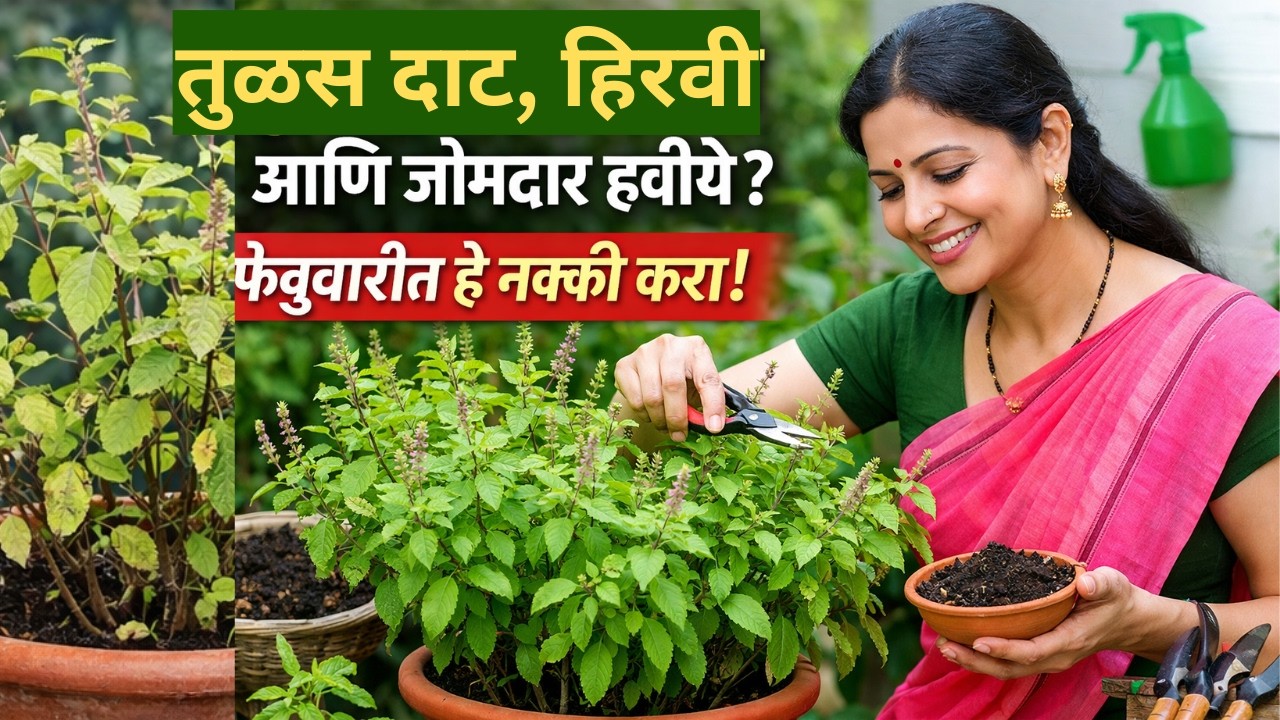 Tulsi Dry Hote? | फेब्रुवारीत ही चूक बंद करा! 😱🌿Tulsi Not Growing?Save Tulsi in February