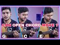 How to move open chords all over fretboard in guitar   this will change your vision to see guitar