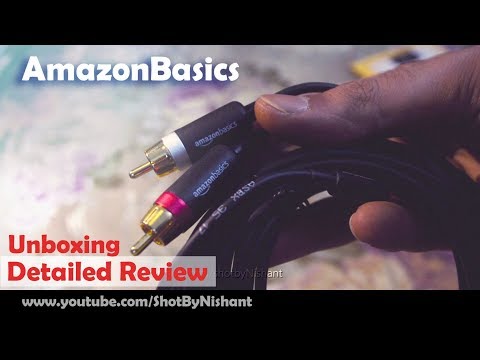 AmazonBasics 3.5mm to 2-Male RCA Adapter Cable | Detailed Review & Unboxing